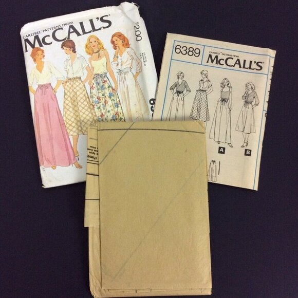 Vintage 1978 McCalls 6389 Sewing Pattern Misses Full Skirts Size 12 Uncut - Picture 3 of 4